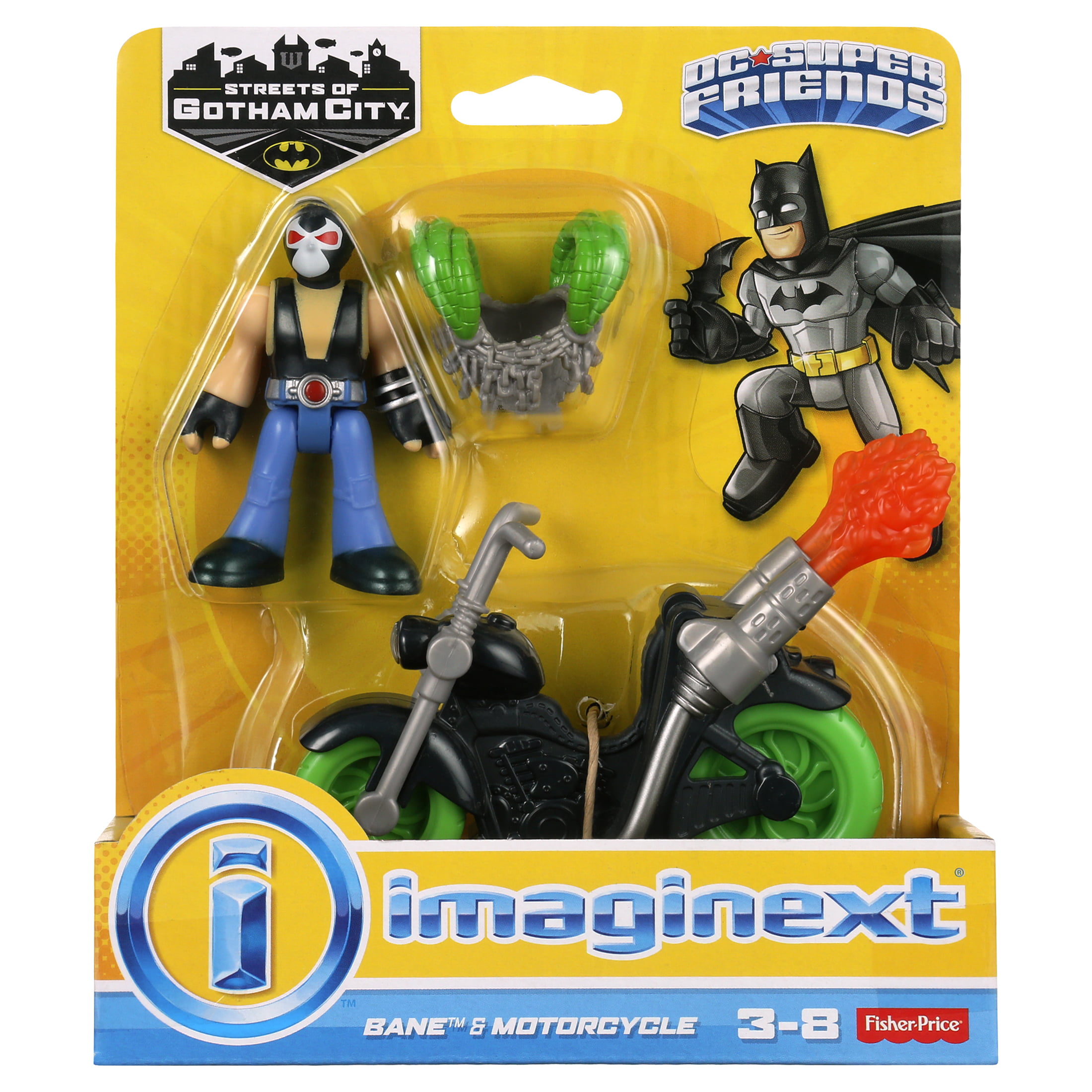 Bane & Motorcycle Imaginext 2017 DC Super Friends Gotham City Action Figure Set for sale online