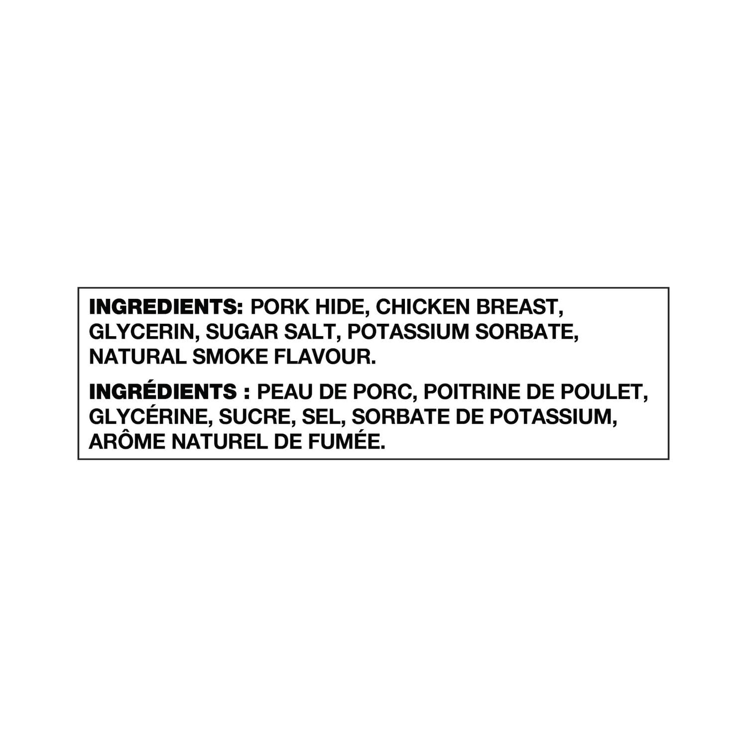 Gâteries à mâcher Torsades de peau de porc enrobées de poulet VIBRANT LIFE 510 g (16 gâteries à mâcher)