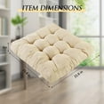 thumbnail image 3 of Meditation Floor Cushions, Thickened Floor Pillow for Adults, Large Square Pillows Seat Cushion for Tatami Living Room Yoga, Memory Sponge Block Added, 22x22 Inch, Beige, 3 of 7