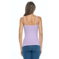 thumbnail image 5 of ACTIVE UNIFORMS Women's Camisole Cotton Stretch Undershirt with Adjustable Strap Tank Top Multi-Pack of 2 (Lavender, Large), 5 of 6