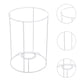 thumbnail image 3 of Marco de sombra de lámpara de bricolaje jaula de metal para lámpara de mesa luz colgante de lámpara decorativa soporte de pantalla de lámpara fácil de ensamblar para la iluminación del hogar, 3 of 6