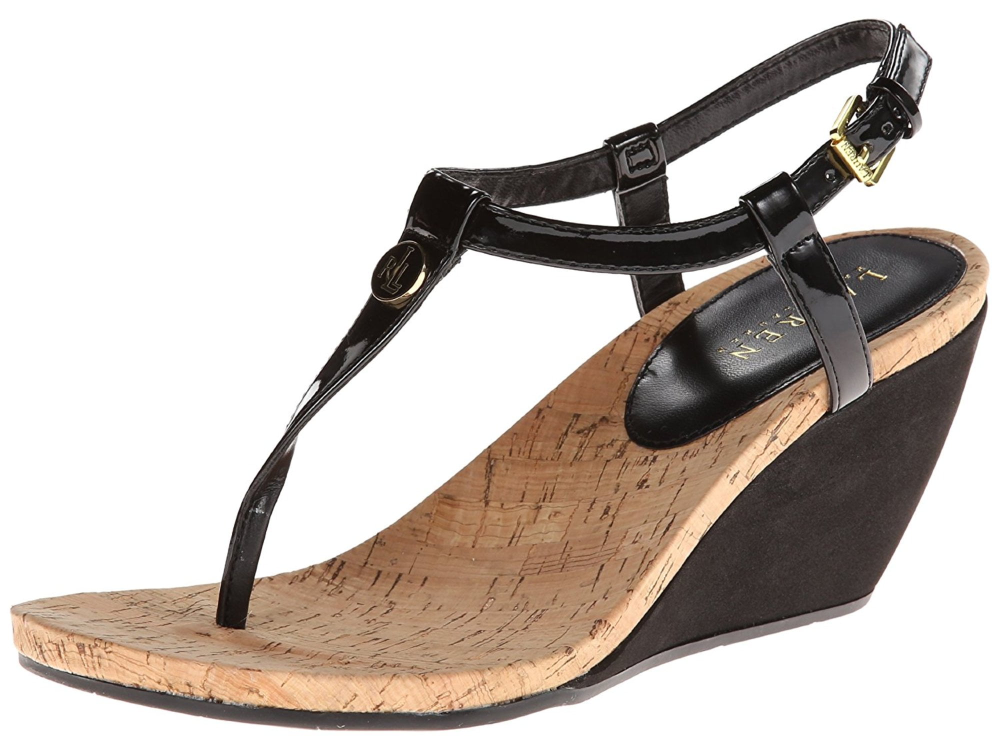 Ralph Lauren Womens REETA Split Toe Casual T-Strap Sandals - Walmart.com