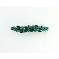 thumbnail image 2 of Faship Green Premium Rhinestone Crystal Floral Small Hair Barrette Clip, 2 of 4