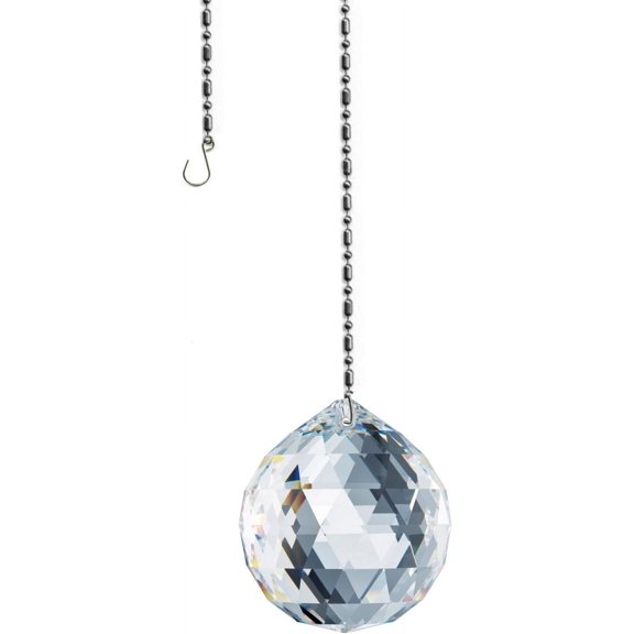 CrystalPlace  Magnificent Brand Crystal 30mm Clear Faceted , Sun Catcher, Hanging Crystal