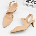 thumbnail image 3 of Bocca Women's Heel Pumps Nude 2 inch Slingback Dress Shoes 7M, 3 of 5