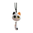 thumbnail image 2 of Car Rearview Mirror Foxes Pendant Ornament - Cute Cartoon Fox Decoration, Plastic Black White Gray, 6.5x3.5x3 cm Lightweight Hanging Charm for Car Interior Keychain Bag Accessory, 2 of 6