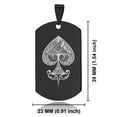 thumbnail image 2 of Stainless Steel Spade Card Suit Dog Tag Keychain Circle Ring, 2 of 2