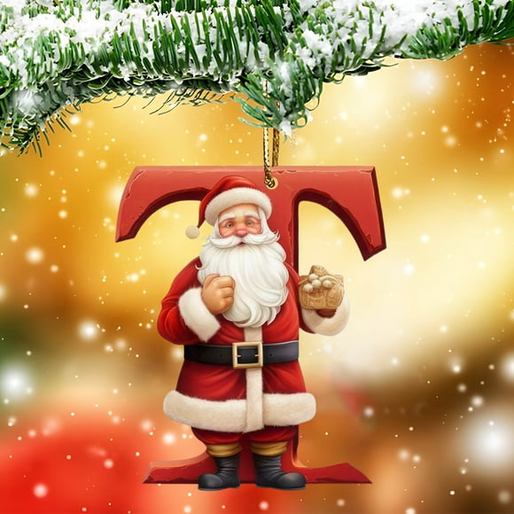 26 Letters Christmas Tree Decoration Pendant Christmas Tree Ornaments Personalized DIY Christmas Ornaments Christmas Decoration Xmas Tree Hanging Decor