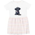 thumbnail image 3 of Inktastic Black Doodle Puppy Girls Toddler Dress, 3 of 5