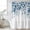 White Blue, variant on Green Leaves Shower Curtain, Waterproof Shower Curtains for Bathroom, Summer Botanical Washable Fabric Bathtub Curtain Set Bath Decor with 12 Hooks Extra Long 72"x96"