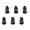Black, variant on LOOKSEVEN 6 Pcs Electric Guitar String Ferrule Buttons, Metal Bullet Guitar String Ferrules with Washers for Strat Tele Guitar Bass Replacement Parts-Black