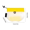 thumbnail image 3 of Mini Waterproof Nylon Drawstring Pouch 12x10x6 cm Small Lightweight Storage Bag for Keys Cash with Mesh Panel, Tear-Resistant for Pool Beach Outdoor Activities, 3 of 6