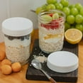 thumbnail image 2 of Mason Jars Yodecy, 16 onzas, boca ancha, vidrio transparente, paquete de 12 unidades con tapas, 2 of 5