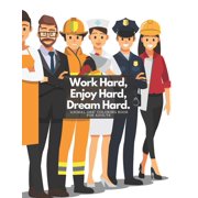 Work Hard, Enjoy Hard, Dream Hard: "ANIMAL ONE" Coloring Book for Adults, Large 8.5"x11", Ability to Relax, Brain Experiences Relief, Lower Stress Level, Negative Thoughts Expelled, Achieve Mindfulnes
