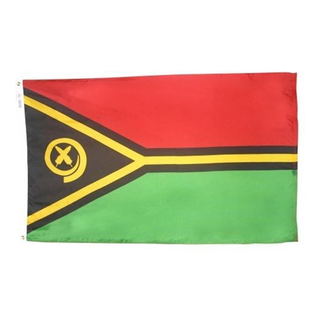 Annin Flagmakers 199250 Drapeau de Vanuatu Nyl-Glo 2 Pi X 3 Pi