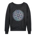 thumbnail image 3 of Instant Message - Radial Watercolor Design - Women's Lightweight French Terry Long Sleeve Shirt, 3 of 6