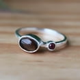 thumbnail image 5 of Smoky Quartz Ring, Red Garnet Ring, Statement Ring, Cocktail Ring, Minimalist Ring, Handmade Jewelry, Boho Ring, Pretty Ring, Promise Ring, 5 of 8