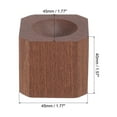 thumbnail image 2 of Uxcell 2" x 2" x 1.5" Crystal Ball Stand Wood Base, 2 Pack Sphere Display Stand Photography Props, Brown, 2 of 6