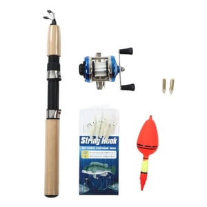 Ice Fishing Rod Kits Complete 27.6inch Rod Portable Ice Fishing Accessories with Case Jigs Float Hook Weight Reel,IceFishingRodKits,IceFishingSetwithJigs