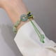 thumbnail image 5 of Pulsera de Piedra Natural, Pulsera para Mujeres, Pulsera de Jade Falso con Pendiente de Mariposa de Amor Flor de Melocotón, Lujo Pequeña, Pulsera tejida a mano de Pequeña Producción Masiva de Pequeños, 5 of 7