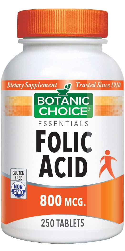 Botanic Choice Folic Acid 800 mcg. , 250 tablets