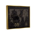 thumbnail image 3 of Stupell Industries Black Detailed World Map Graphic Art Metallic Gold Floating Framed Canvas Print Wall Art, Design by Carol Robinson, 3 of 6