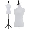 thumbnail image 2 of 59-67 Inch Female Mannequin, Torso Sewing Mannequin Dress Form Mannequin Body Adjustable Dress Mannequin with Stand Wood Base for Sewing Counter Window Display (White), 2 of 15