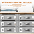 thumbnail image 6 of Criusia 4 Pack Foldable Bed Sheet Organizers and Storage, Foldable Linen Closet Organizer, Gray, 12.6 x 14.6 x 3.54, 6 of 8