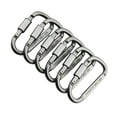 thumbnail image 3 of Mosquetón Clip Mosquetón Llavero Mosquetón De Bloqueo Mosquetón De Aluminio Forma De D Hebilla Paquete Llavero Clip Resorte Clip Llavero Clip Gancho Tornillo Puerta Hebilla Gris 6Pcs 1Pc matsuzay HA024323-02, 3 of 7