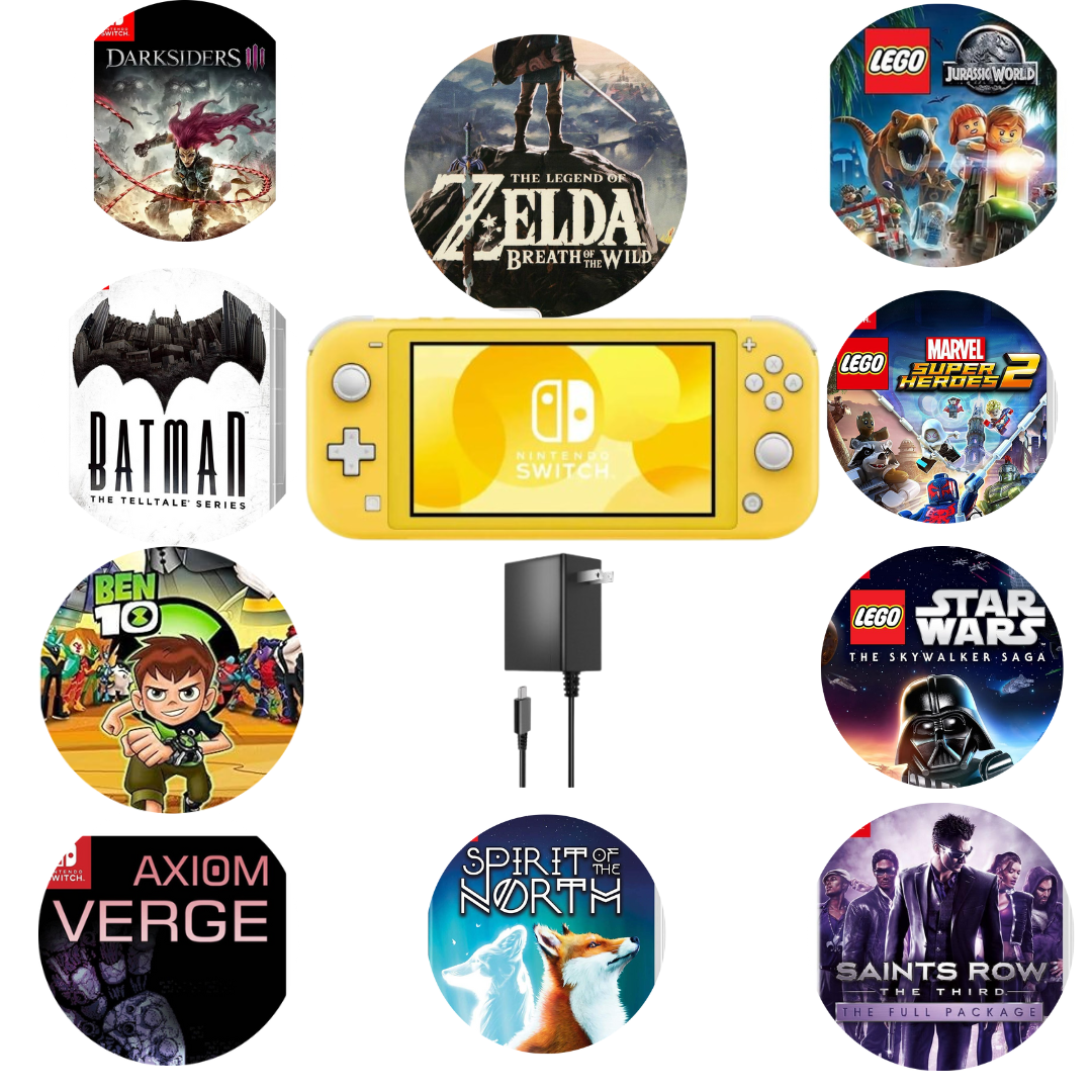 Nintendo Switch Lite Game Console Action & Adventure Pack - Yellow