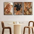 thumbnail image 3 of Black Woman Canvas Wall Art Set of 3 Fashion African American Black Female Wall Decor Pictures Black Girl Posters Prints for Living Room Bedroom Decoration 12x16in, 3 of 7