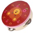 thumbnail image 3 of Kids Hand Drum, Hand-held Cartoon Drum Handheld, Creativity For Classrooms Zoo,Giraffe,Bear, 3 of 8