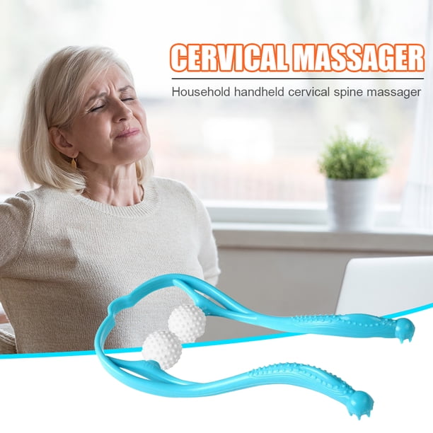 Masajeador de columna cervical manual Masaje Alivio del dolor Rodillo para el cuello Azul Ndcxsfigh Para Estrenar