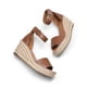 thumbnail image 3 of Sandalias de Cuña para Mujer DREAM PAIRS Marrón con Correa en el Tobillo, 3 of 8