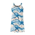 thumbnail image 5 of VBTAPA Sundresses for Women Tropical Print Sleeveless Pleated Mini Dress Hawaiian Beach Vacation Dresses Limited Time Sales Multicolor L, 5 of 7