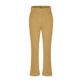 thumbnail image 7 of Nestiefly Girls Flare Bottom Dressy Formal School Uniform Pants Teen Casual Sports Daily Wear Flare Yoga Trousers with Pockets 2026 Khaki 140, 7 of 7