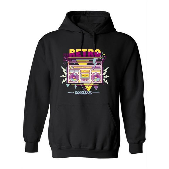 Retro Boombox Wave Hoodie Women -Image by Shutterstock, Female 3X-Large