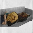 thumbnail image 6 of Western Soft Flannel Fleece Throw Blanket, Farmhouse with Christmas Celebrations with Wreath Americana Style Image Print, Cozy Plush for Indoor and Outdoor Use, 50" x 60", Cream Brown, by Ambesonne, 6 of 6