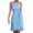 Light blue, variant on IROINNID Empire Dress For Women Square Neck Fashion Dress Summer Casual Vacation Beach Bandage Dress Solid Color Empire Waist Sleeveless Dress