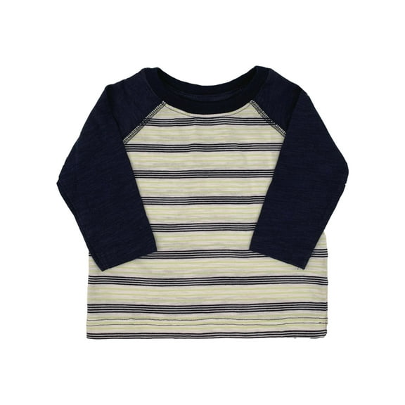 Infant & Toddler Boy Navy Blue & Green Long Sleeve Shirt Top 6/9M