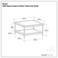 thumbnail image 2 of Simpli Home Skyler SOLID MANGO WOOD and Metal 34 inch Wide Square Industrial Coffee Table in Dark Brown / Gold, 2 of 4