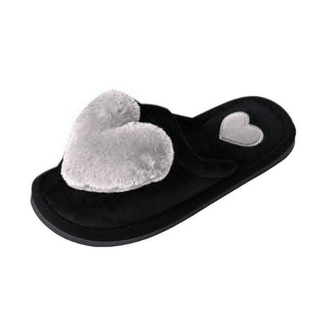 

Womens Valentine s Day Flat Shoes Fuzzy Slippers Love Plush Cozy Furry Slides Soft Warm House Shoes Open Toe Slide Sandals Comfortable Flats Flip-Flops Casual Platforms Heeled Wedge Sandals A20
