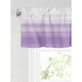 thumbnail image 6 of Valances for Windows Purple White Gradient Rod Pocket Cafe Window Treatments Valance Curtains for Kitchen Bathroom Laundry Basement Windows 56"x16", 6 of 9