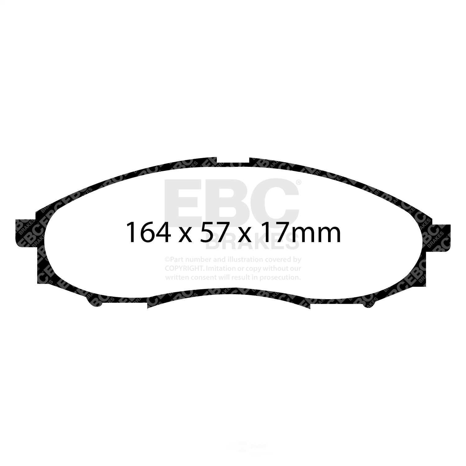 EBC Brakes Greenstuff 6000 Series Heavy Duty 4x4/SUV/Light Truck Brake Pad Set Fits select: 2003-2004 NISSAN FRONTIER, 2000-2004 NISSAN XTERRA