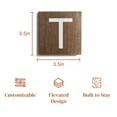 thumbnail image 3 of Stiles Crossword Letter Tiles, Wooden Wall Decor, 3.5 Inch, Walnut, Letter T, 3 of 7