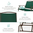 thumbnail image 5 of Best Choice Products 2-Person Outdoor Swing Glider, Steel Patio Loveseat, Bench Rocker w/ Armrests - Forest Green/Brown, 5 of 9