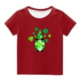 thumbnail image 1 of Hauts à Manches Courtes pour Femmes, Hauts Mignons pour Femmes, Enfants Garçons Filles Mignons Col Rond Imprimé Haut à Manches Courtes, Hauts à Manches Courtes pour Femmes, Cadeaux pour Filles Tout-Petits, 1 of 4