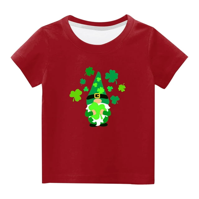 Hauts à Manches Courtes pour Femmes, Hauts Mignons pour Femmes, Enfants Garçons Filles Mignons Col Rond Imprimé Haut à Manches Courtes, Hauts à Manches Courtes pour Femmes, Cadeaux pour Filles Tout-Petits