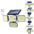 thumbnail image 2 of Outdoor Solar Lights with Remote Control 3 Lighting Modes IP65 Waterproof Motion Sensor Wall Light 3 Head Split 224led, 2 of 5