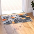 thumbnail image 3 of Masada Rugs Modern Contemporary Area Rug Mat, Orange Grey Black (2 Feet X 3 Feet) Mat, 3 of 7